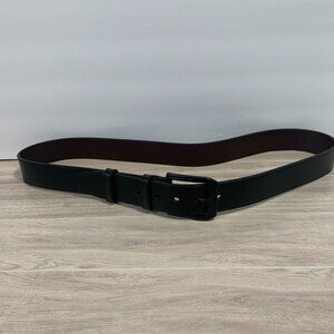 Mens Beltox Fine Black On Black Buckle Leather Belt 42-44